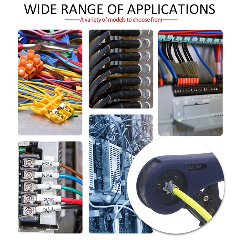 Ferrule Crimping Plier Self Adjustable Ergonomic Ratchet Wire Shrinkage Hand