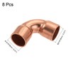 sourcing map Pack of 8 90 Degree Copper Elbow Pipe