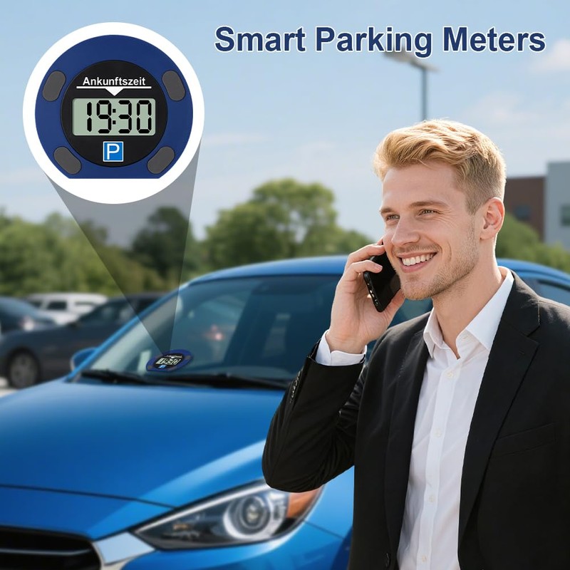 vsshe Electronic Parking Disc, Digital Parking Disc Car, Digital Parking
