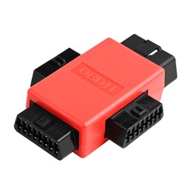 iKKEGOL Pocket OBD2 OBDII Full 16 Pin Male to 3 Female 1 to 3 OBD Cable Splitter Converter Adapter for Diagnostic Extender Red (Red)