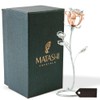 Matashi Chrome and Rose-Gold Plated Crystal Rose Flower Tabletop with