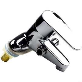 Hot & Cold Water Mixer Tap, Single Handle Bathroom Basin Faucet, Single Hole Modern Lavatory Bath Vanity Tap, Side Open 2 Ways With Copper Ceramic Spool