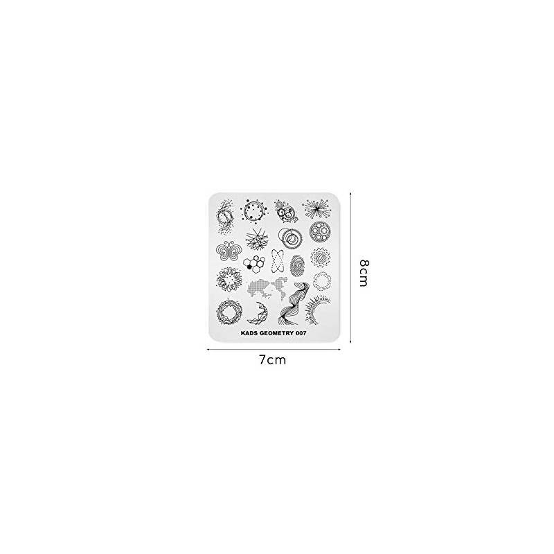 KADS Nail Stamping Plate Geometry Template Image Design Plates for
