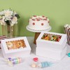 Moretoes 28pcs Cookie Boxes with Window, 9x6x3 Inch White Christmas