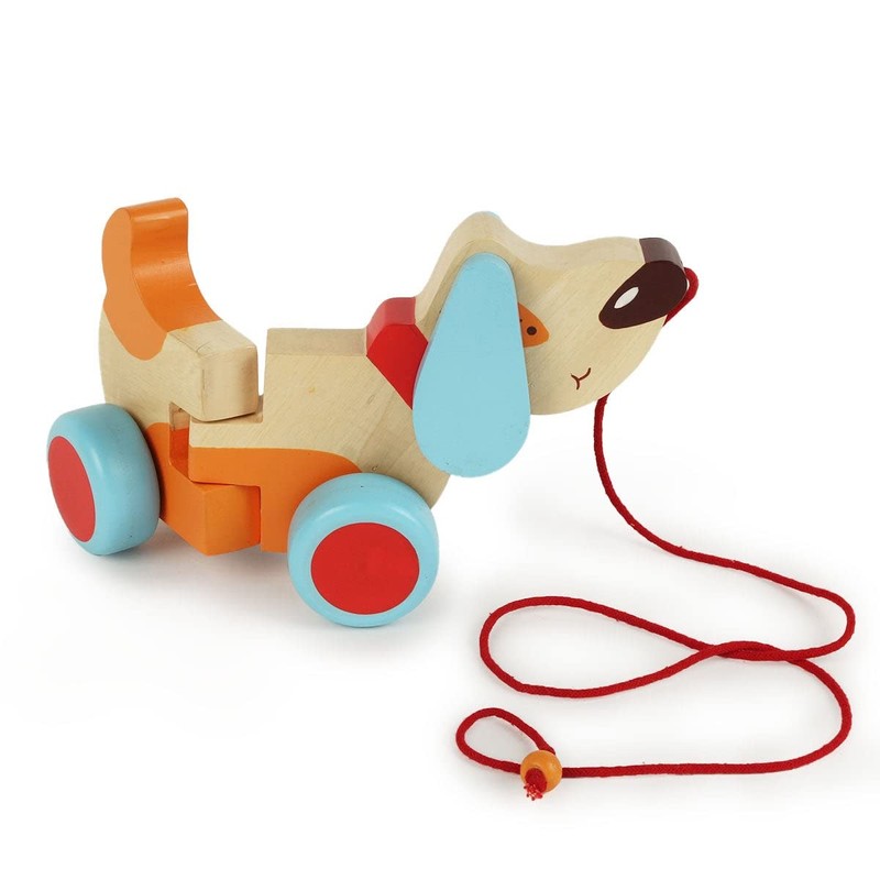 Shumee Wooden Bruno- The Dog Pull Along Toy (1 Year+)