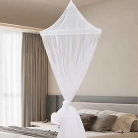 ANNTHOR Mosquitero para Cama, Universal Mosquitera de Cuna, Bed Mosquitera Anti-Insectos para Cúpula, Mosquitero de Camas para Hogar y Exteriores （Blanco