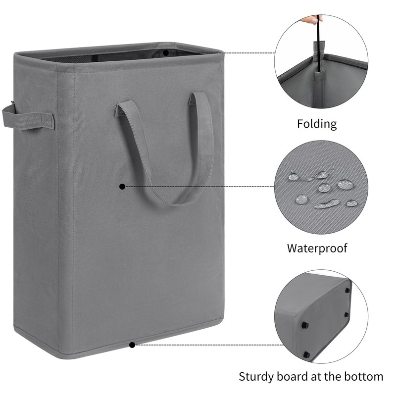 ZERO JET LAG Slim Laundry Hamper With Handles Collapsible Laundry