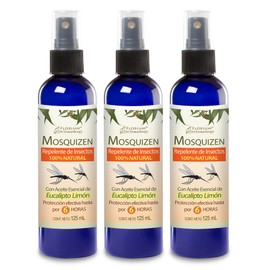 Mosquizen (3 PACK) - Repelente Natural Para Mosquitos 125 ml c/u Auténtica Aromaterapia Florium