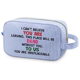 Coworker Leaving Gifts for Women Makeup Bags Retirement Gift for Friends Farewell Gifts for Boss Cosmetic Bag Going Away Gift New Job Inspirational Travel Makeup Pouch for Thanksgiving Birthday