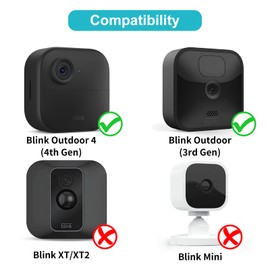 Blink Outdoor 4th Gen Camera Mount, 1 Pack Weatherproof Protective Housing and 360 Degrees Adjustable Mount with Sync Module 2 Mount for Blink Outdoor Security Camera System (Camera Not Included)
