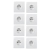 8pcs French Standard Socket 16A Wall Mounted Socket Wall Outlet