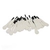 20pcs White Handle Black Hair Sound Aid Cleaning Brush Professional