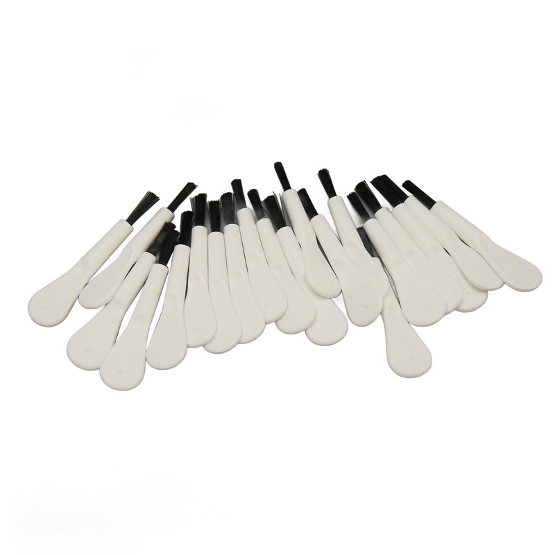 20pcs White Handle Black Hair Sound Aid Cleaning Brush Professional