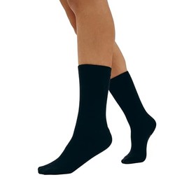 Organic Basics Unisex Core Crew Socks 2-pack, Black, 10-12