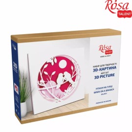 Rosa Talent Birds on a Branch - 3D Painting on Primed Fiberboard Set. Create ...