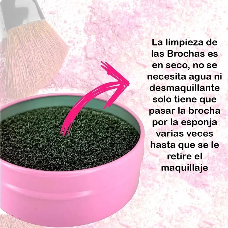 Mafab Estuche Limpia Brocha En Seco Maquillaje Esponja Ecológico