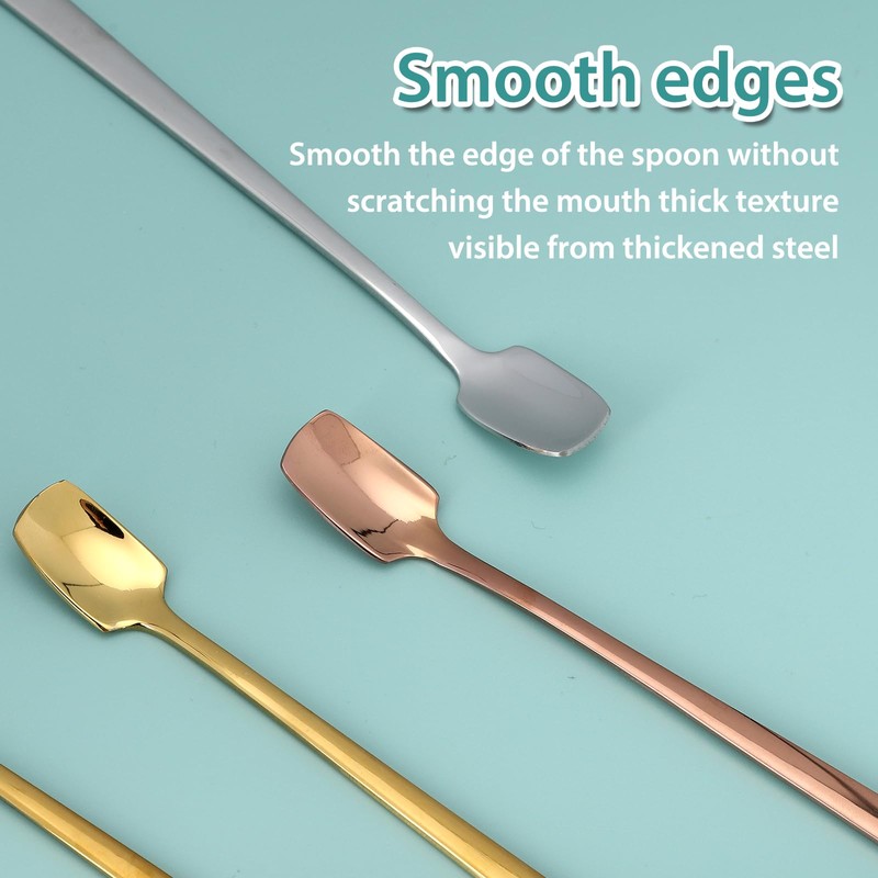 6 PCS Coffee Spoons Set, Dessert Spoons, Iced Tea Spoons