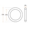 sourcing map Black Nitrile Butadiene Rubber NBR O-Ring 2.5 mm