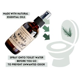 Stocking Stuffer Funny Toilet Spray - 4 Fl Oz Woodsy Scent – Funny Gag Gift Ideas For Adult Men And Women - Naturally Traps Odors with Essential Oils