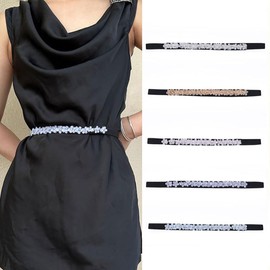 YOU&M Women's Very-Fine Stretch Waist Belts Thin Elastic Corset for Wedding Dress Flowers Belts Comfort Plus Size (Light Pink, One Size)