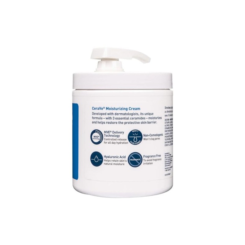 Cerave Moisturizing Cream With Pump For Normal To Dry Skin