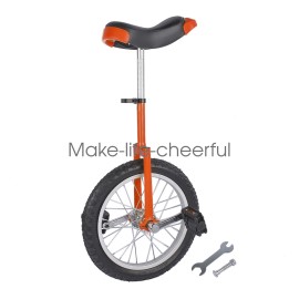 OE QUALITY 16Inch Steel Rim Unicycle Electric Skidproof Cycling Sports Exercise Tool Orange