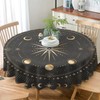 JanJCurt Moon Phase Table Cloth, Gold Galaxy Sun Moon Mystic