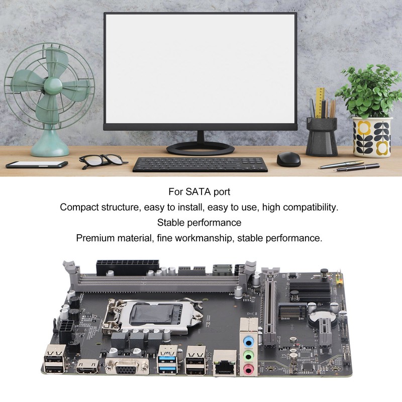 H81M Computer Motherboard LGA1150 CPU Dual Channel DDR3 Memory USB3.0