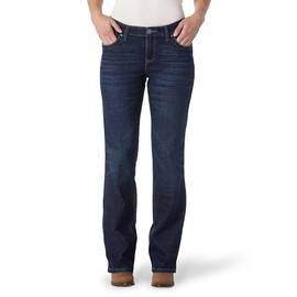 Wrangler Womens Q-Baby Mid Rise Boot Cut Ultimate Riding Jeans, Boot Scootin, 5-32 US