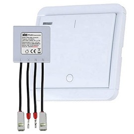DIW-Funk Timer Saving Set PT-550 with Power Switch Module DPM-3500 Also for Installation Behind Sockets + Wall Transmitter DWS-10T with Shut-Off Timer