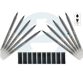 SUPRA 20Plus Smooth Ballpoint Pens Comfort Grip Office School Home Complete Pack (10 x 0.7mm Fine BLACK Ball Pens + 1 x ZOFAX Clicky Ball BLACK Pen)