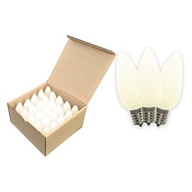 25 Pack C9 Warm White Frosted Dimmable LED Retrofit Bulbs