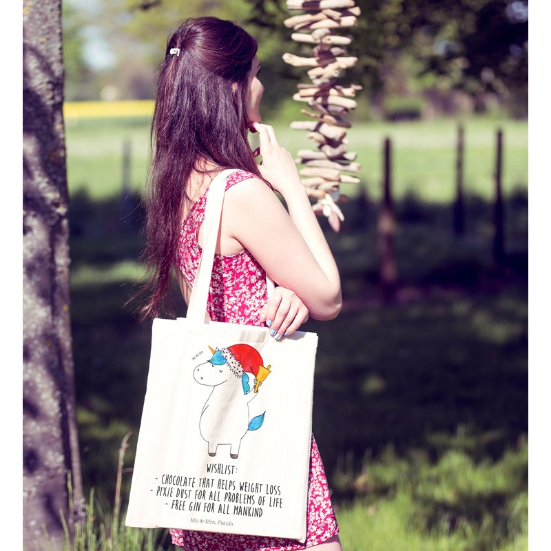 Mr. & Mrs. Panda Shopper Jute Bag Unicorn Santa Claus