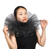 BLESSUME Victorian Ruffle Collar Renaissance Mesh Clown Collar Layered Neck