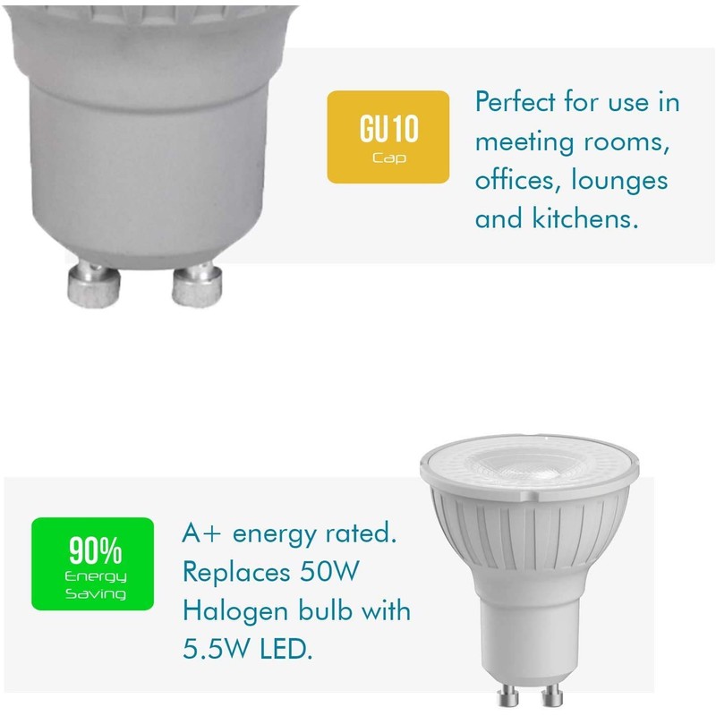 Megaman GU10 Reflector Dimmable LED Lamp, 5 Watt, 2800K Colour