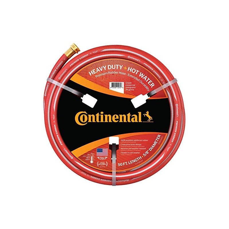 Continental Premium Garden Red Heavy Duty Hot Water Garden Hose,