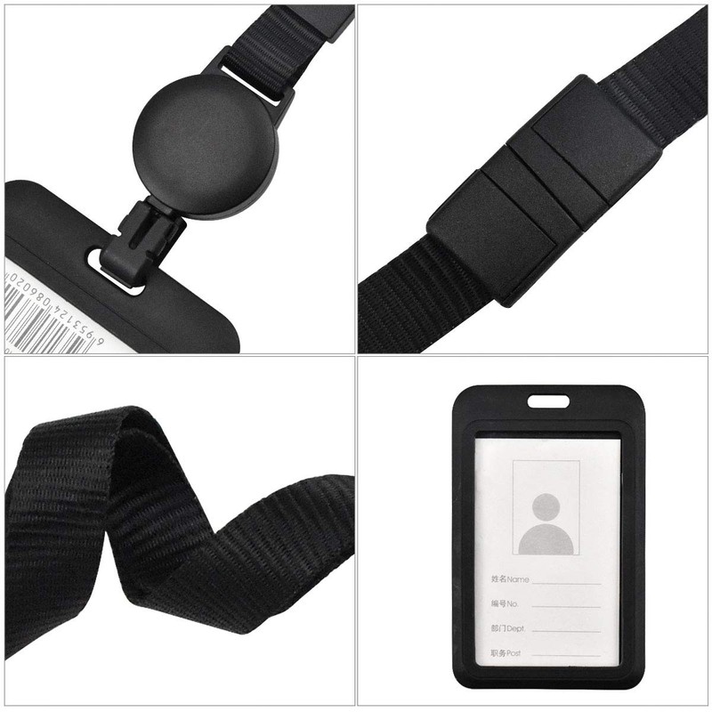 ID Card Holder, Black ID Card Holder, Badge Holder, Identification