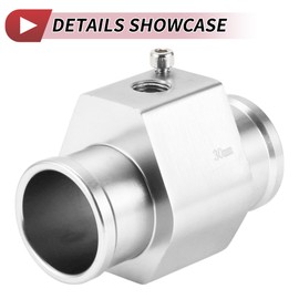 HEROFFIX 1 Satz Auto-Wasser-Kühlmittel-Temperatursensor-Adapter-Gelenkrohr-Radiatorsensor-Adapter 30mm Silberton