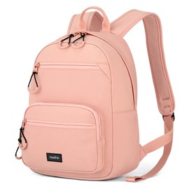 HanTrip Carry On Travel Backpack For Men Women, 13 Inch Small Mini Work Bag Personal Item Backpacks, Camping Back Pack Lightweight Hiking Daypack For Office Nurse Commuter (Pink)