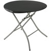 Lifetime 80351 Round Folding Table, 33", Black