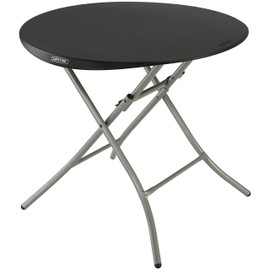 Lifetime 80351 Round Folding Table, 33", Black