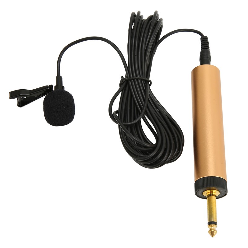 3.5mm Wired Lavalier Microphone 16.4ft Cable Portable Omnidirectional Condenser Clip
