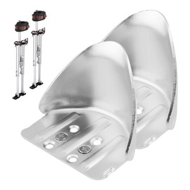 2 Pack Drywall Stilts Heel Bracket Replacement Kits, Stilt Heel Bracket Replacement Kit Aluminum Adjustable Part for Painting(Silver)