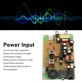 AM Radio Transmitter Board DIY Campus Broadcast Kit, Short Wave Low Output Audio Amplified SW Radio Amplifier for DIY Radio Experiment and Test