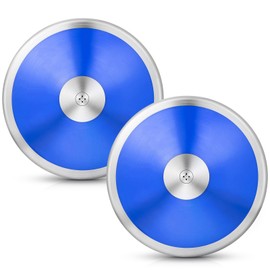 Wettarn 2 Pcs Discus, Man Women Discus Track and Field Discuses Track and Field Equipment (1 kg,Blue)