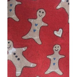 LilyRosa Women's Red Gingerbread Men Scarf Red Scarves Shawl Wrap
