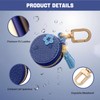 AstraGlam Cute Blueberry Leather Bag Charm, Y2K Keyring with Zipper,
