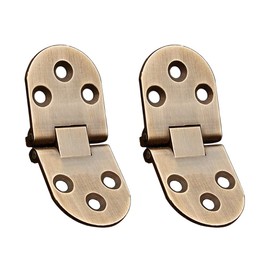 Tiazza 2Pcs Antique Brass Sewing Machine Table Folding Flip Top Hinges 180 Degree Heavy Duty Hinge for Folding Furniture (Antique Bronze)