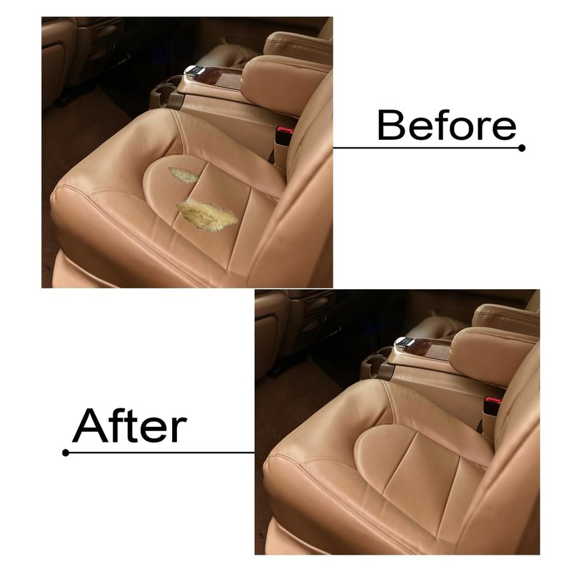 FZJDSD Tan Driver Side Bottom Replacement Microfiber Leather Seat Cover