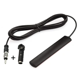 Eightwood Car Stereo FM Radio Antenna, Hidden Windshield Antenna, DIN Plug Adhesive Patch Antennae + DIN Female to ISO Adapter for Vehicle Car Truck Stereo Receiver Head Unit FM HD Radio